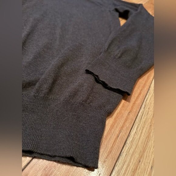 Peter Millar Crown Soft Wool/Silk 1/4 Zip Sweater Chocolate Brown Mens Size XL - Picture 2 of 13